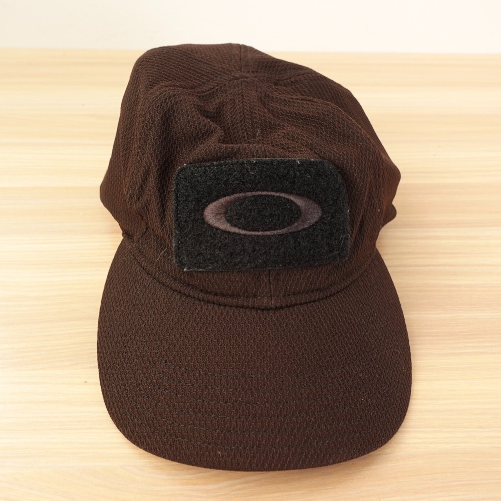 Vintage Oakley Standard Issue Hydrolix Cap S M Brown Flex Fit Logo Army Tactical